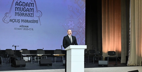 Prezident İlham Əliyev və birinci xanım Mehriban Əliyeva Ağdam Muğam Mərkəzinin açılışında -Fotoqaleri